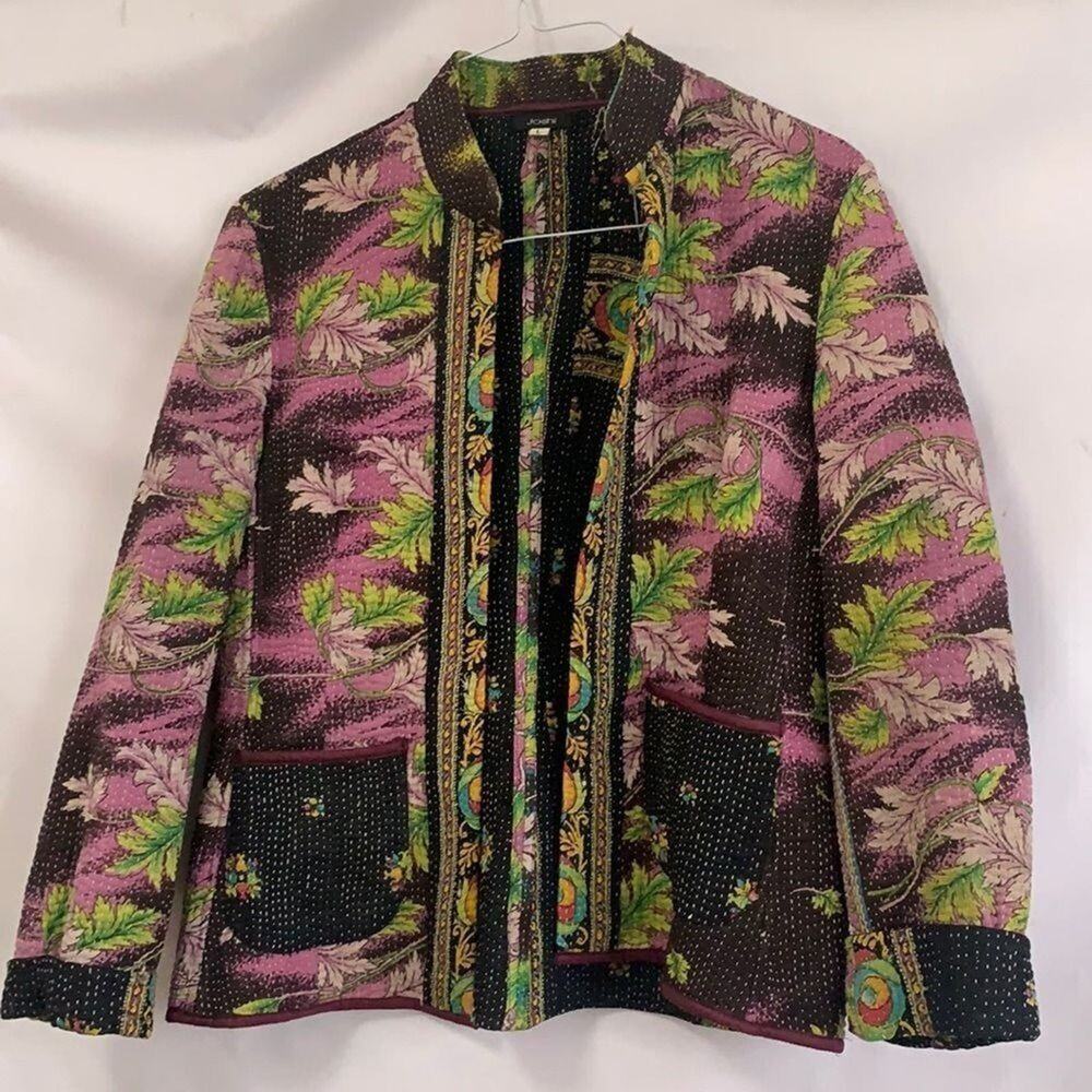 JOSHI TROPICAL PRINT BLAZER SIZE L